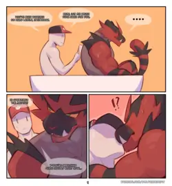 [Wolfanine] A Bath with Incineroar (Pokemon)