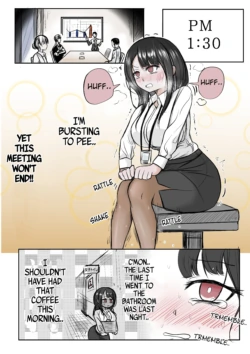 [C_bottle] Desperate Office lady uses men's bathroom by mistake
