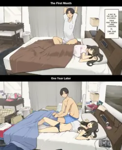 [Wakamatsu] Dousei Seikatsu Ikkagetsume to Ichinen Ato, Asaokite kara Shuushin made no Hikaku | A Day in the Life of a Couple: Their First Month Living Together vs. One Year Later [English]